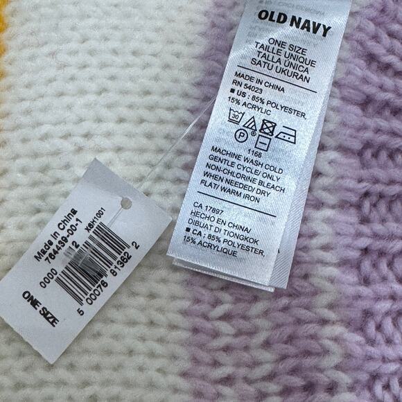 OLD NAVY Sweater Scarf Gradient Rainbow Knit Winter Scarf NEW - Picture 3 of 5